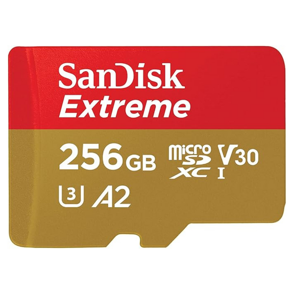 SanDisk 256GB Extreme MicroSDXC UHS-I Memory Card With Adapter