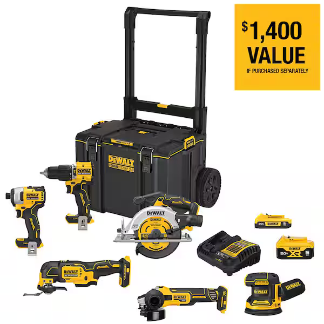 DEWALT 20-Volt MAX ToughSystem Lithium-Ion 6-Tool Cordless Combo Kit