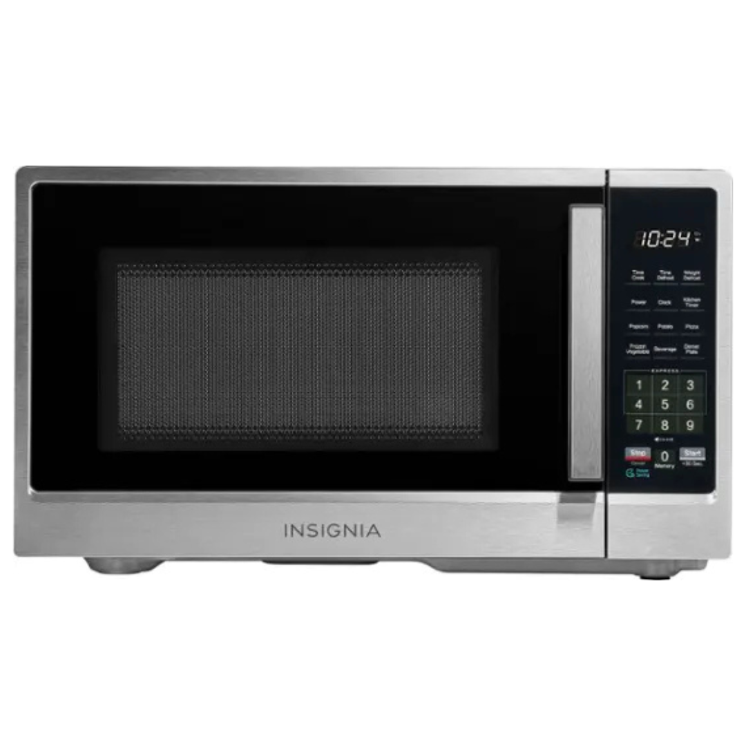 Insignia .9 Cu. Ft. Compact Countertop Stainless Steel Microwave