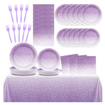 Glitter Ombre Party Supplies, 24 Settings