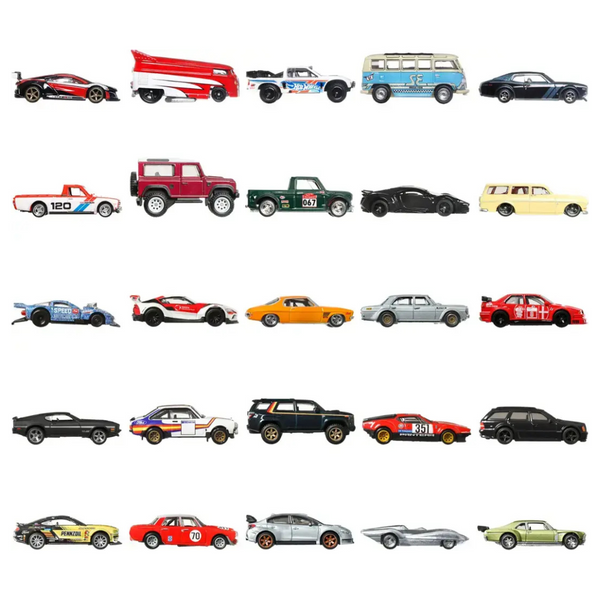 25-Pack Car Hot Wheels Boulevard Factory Set Premium 1:64 Scale