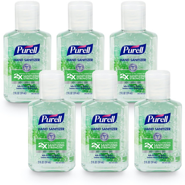 6-Pack 2 fl oz Purell Advanced Hand Sanitizer Soothing Gel