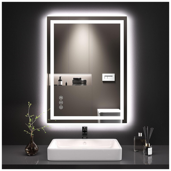 Loaao 28"L x 20"W LED Bathroom Mirror With Lights