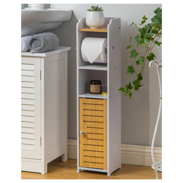 31" Bathroom Storage Cabinet With Toilet Roll Holder