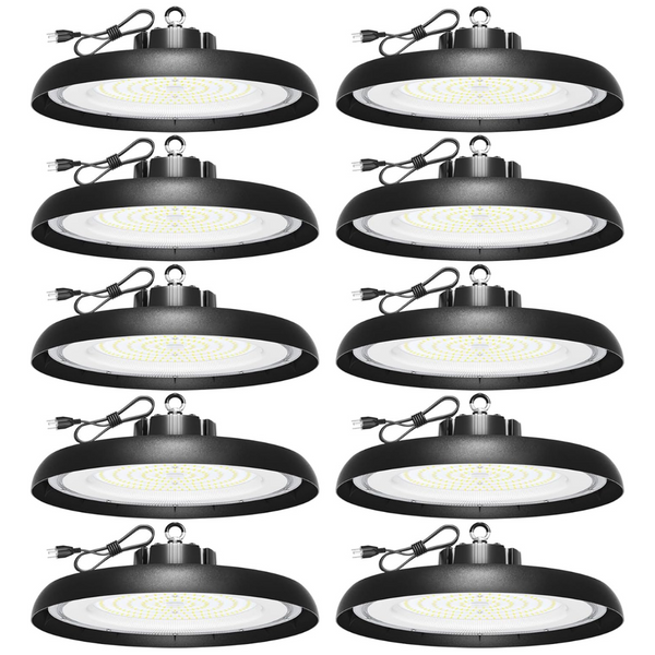 10-Pack 5000K Daylight 150W 22500LM UFO LED High Bay Lights