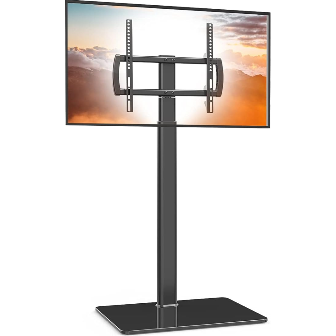 80 Deg. Swivel Height Adjustable Universal Floor TV Stand For 27"- 65" TVs