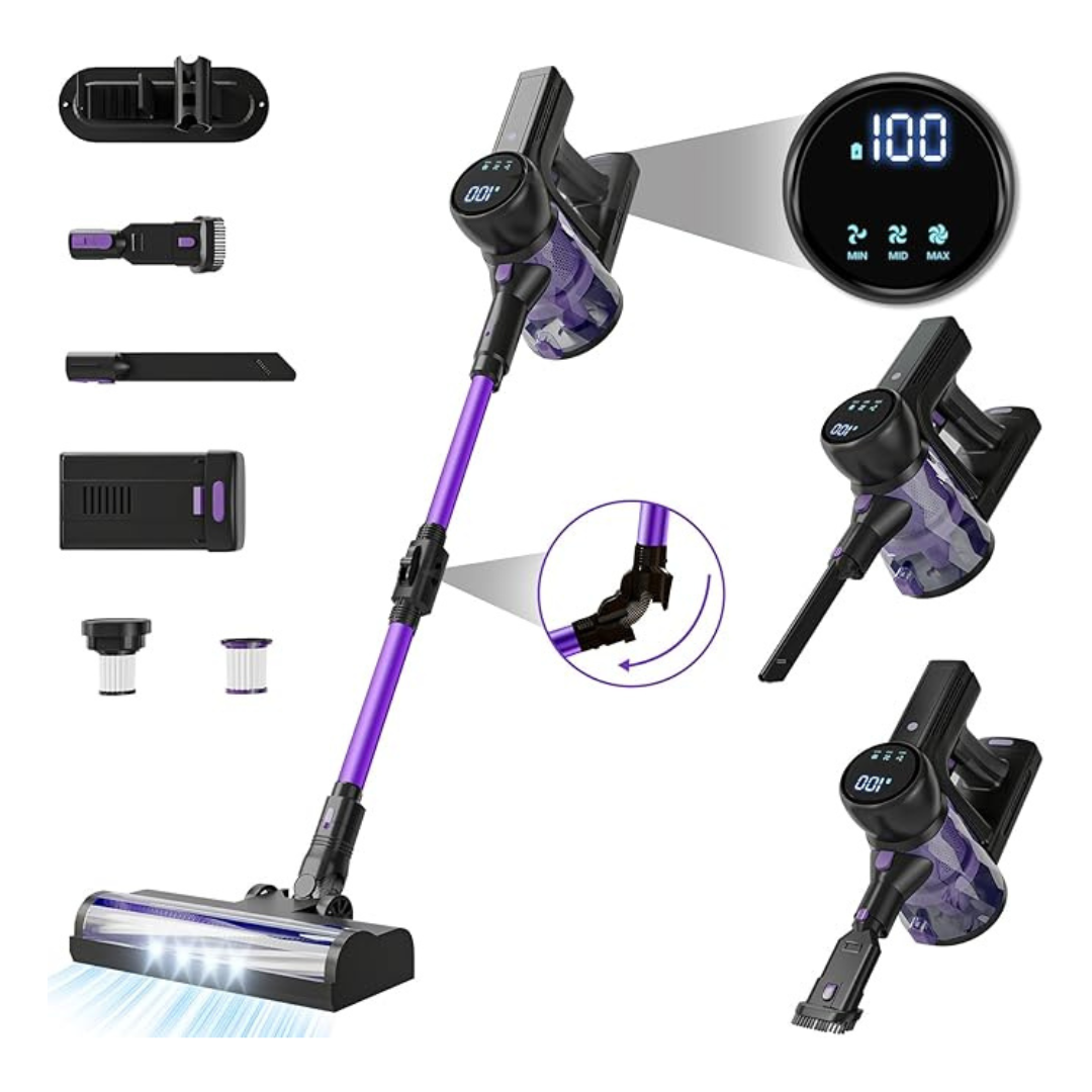 6-In-1 Rechargeable Powerful Cordless Vacuum Cleaner W/ HEPA Filter