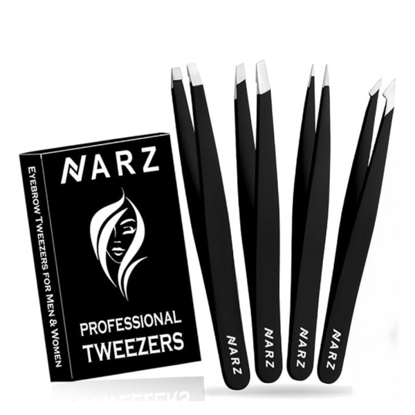 4-Pieces Narz Stainless Steel Precision Professional Tweezers