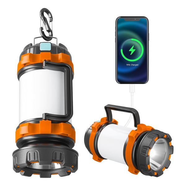 Alpswolf IPX4 Waterproof Rechargeable Camping Flashlight W/ Power Bank