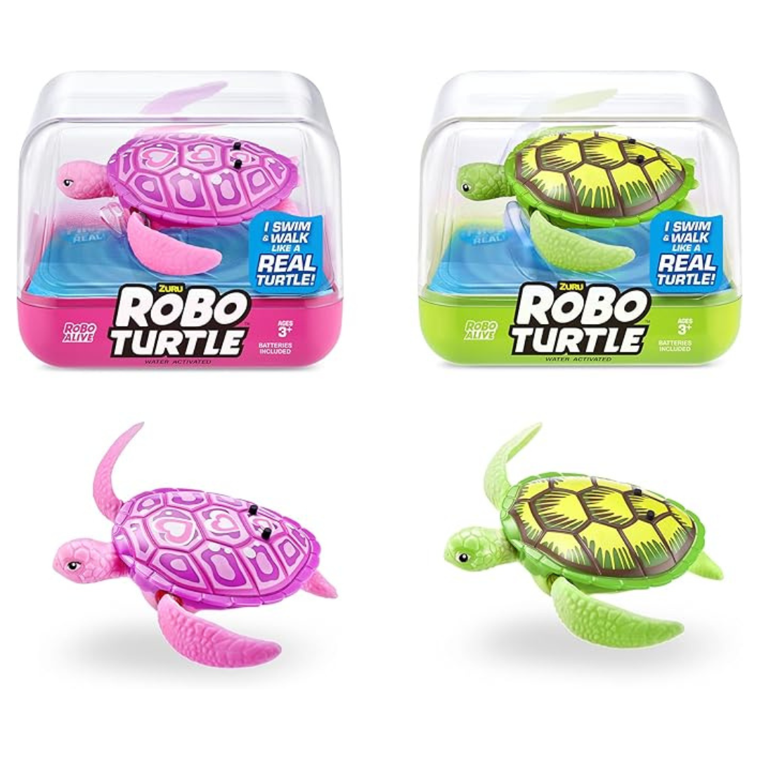 2-Pack Robotic Swimming Turtle With Batteries