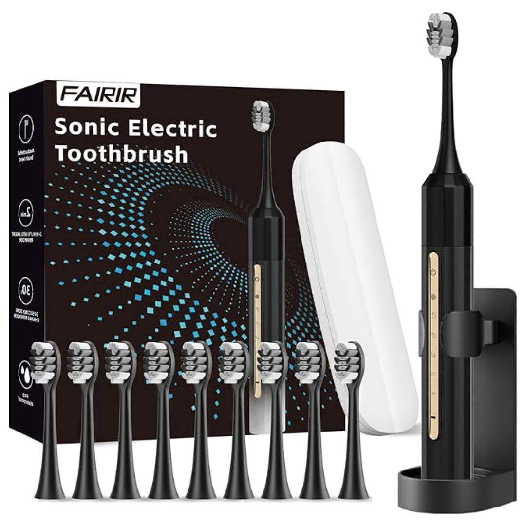 Fairir Sonic Electric Toothbrush With 10 Brush Heads