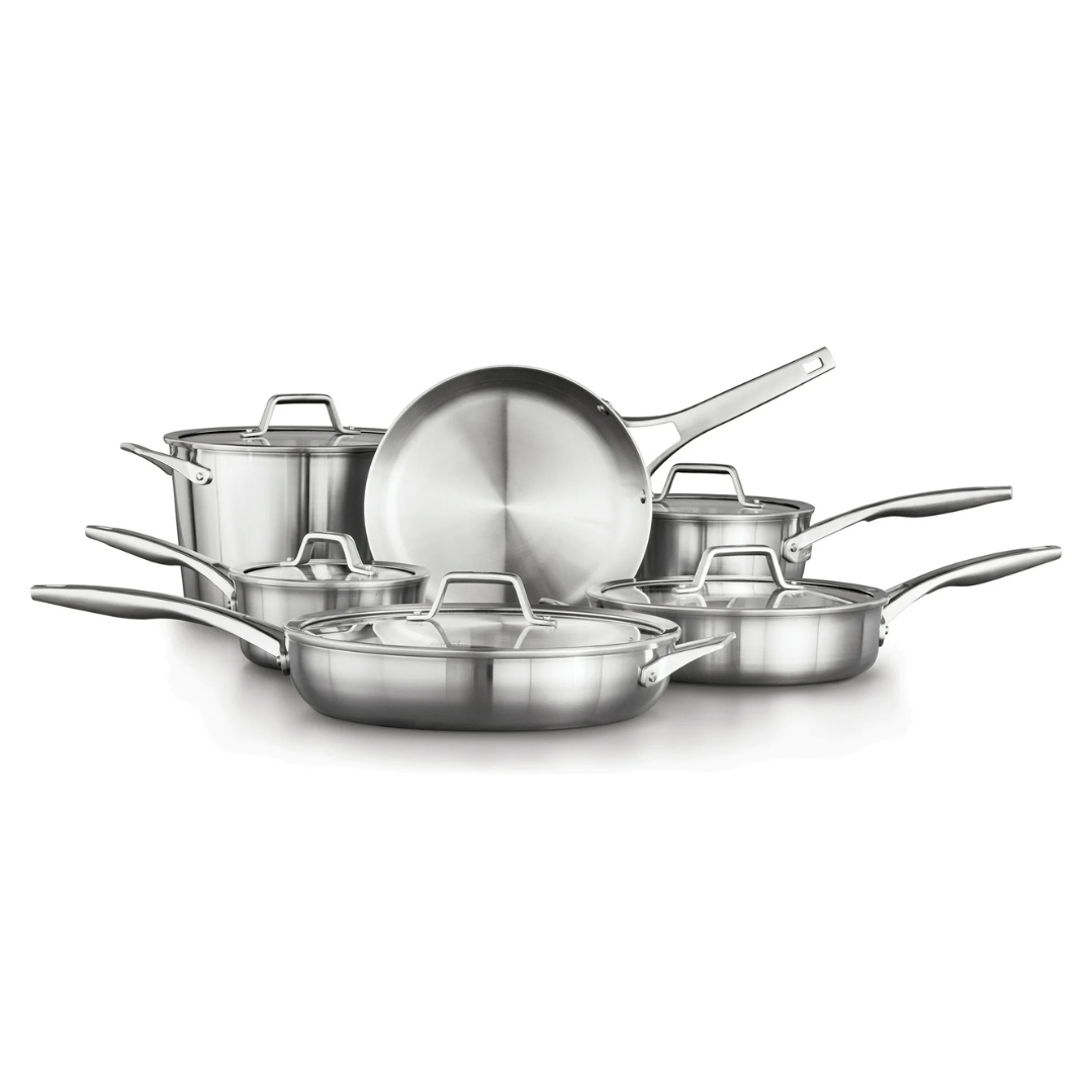 11-Piece Calphalon Premier Stainless Steel Cookware Set