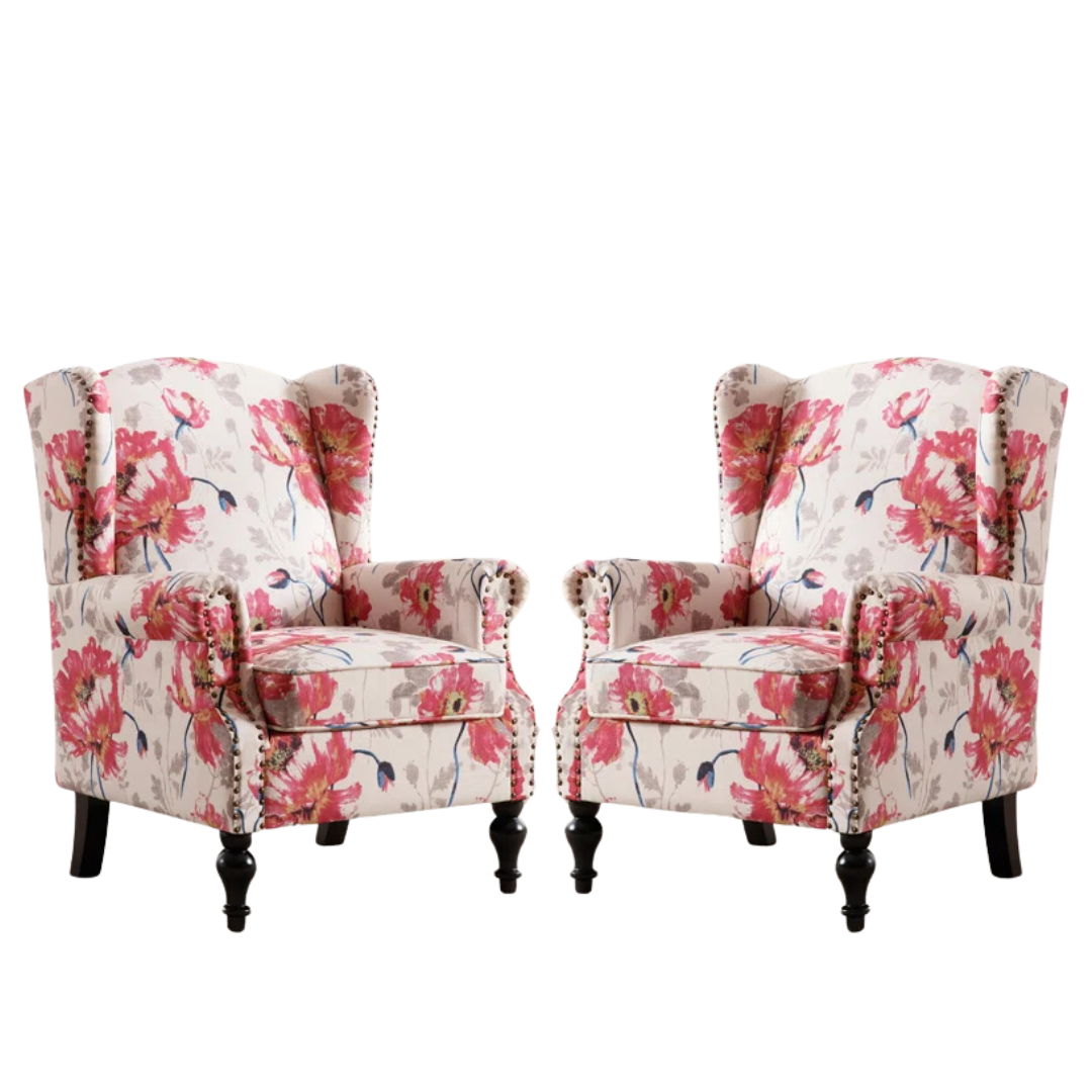 Evstati Christasha Set Of 2 29'' Wide Chair With Nailhead Trim And Arms