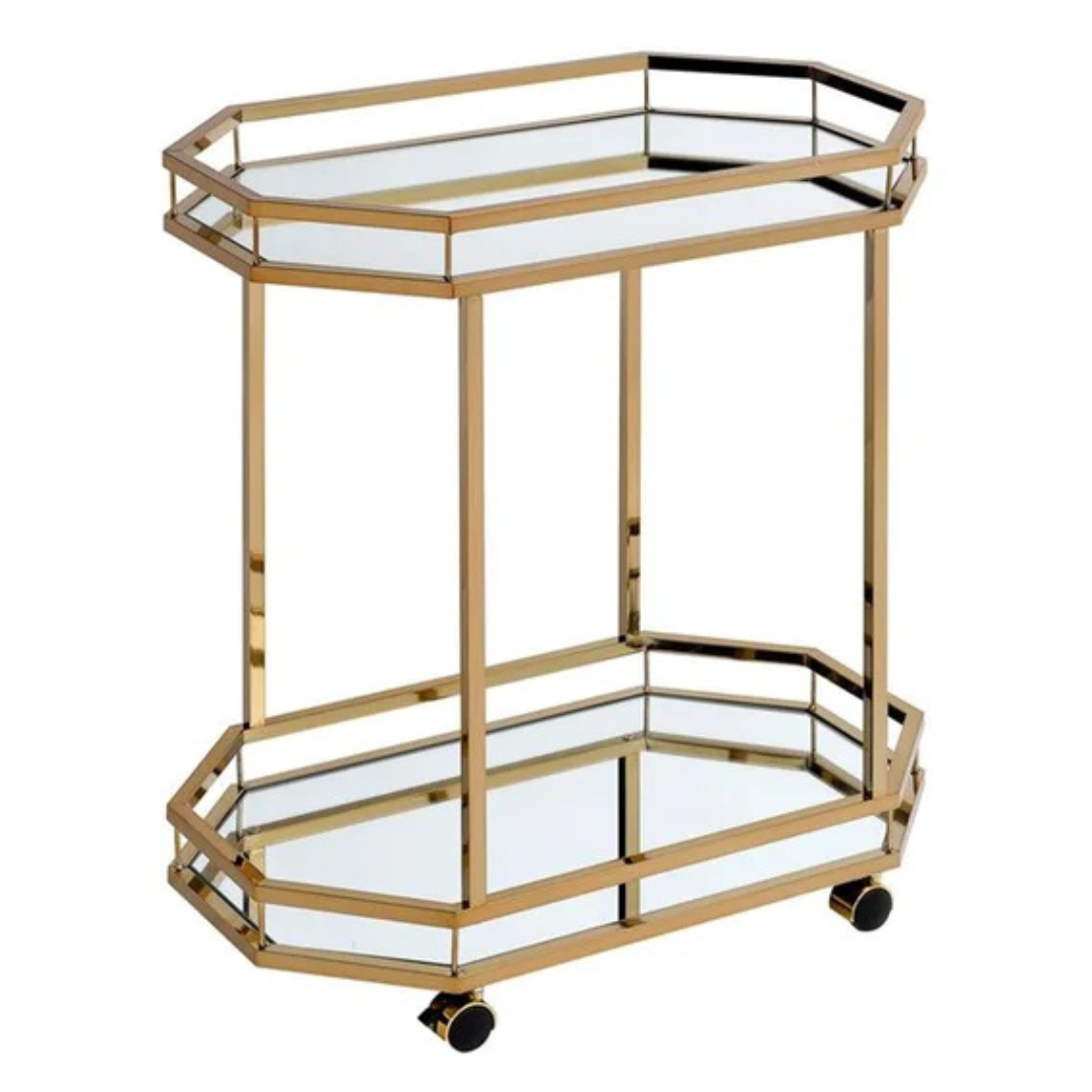 Everly Quinn Bakhva Metal Bar Cart