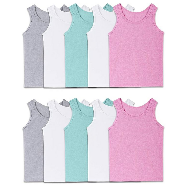 10 Pack Fruit Of The Loom Girls' Undershirts