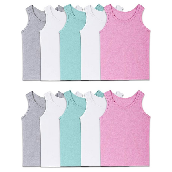 Fruit Of The Loom Girls’ Undershirts (10 Pack, 2-5T)