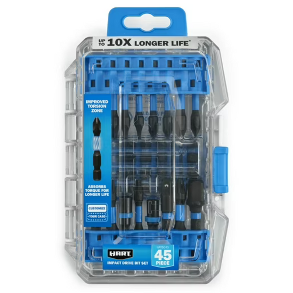 HART 45 Piece Impact Drive Bit Set