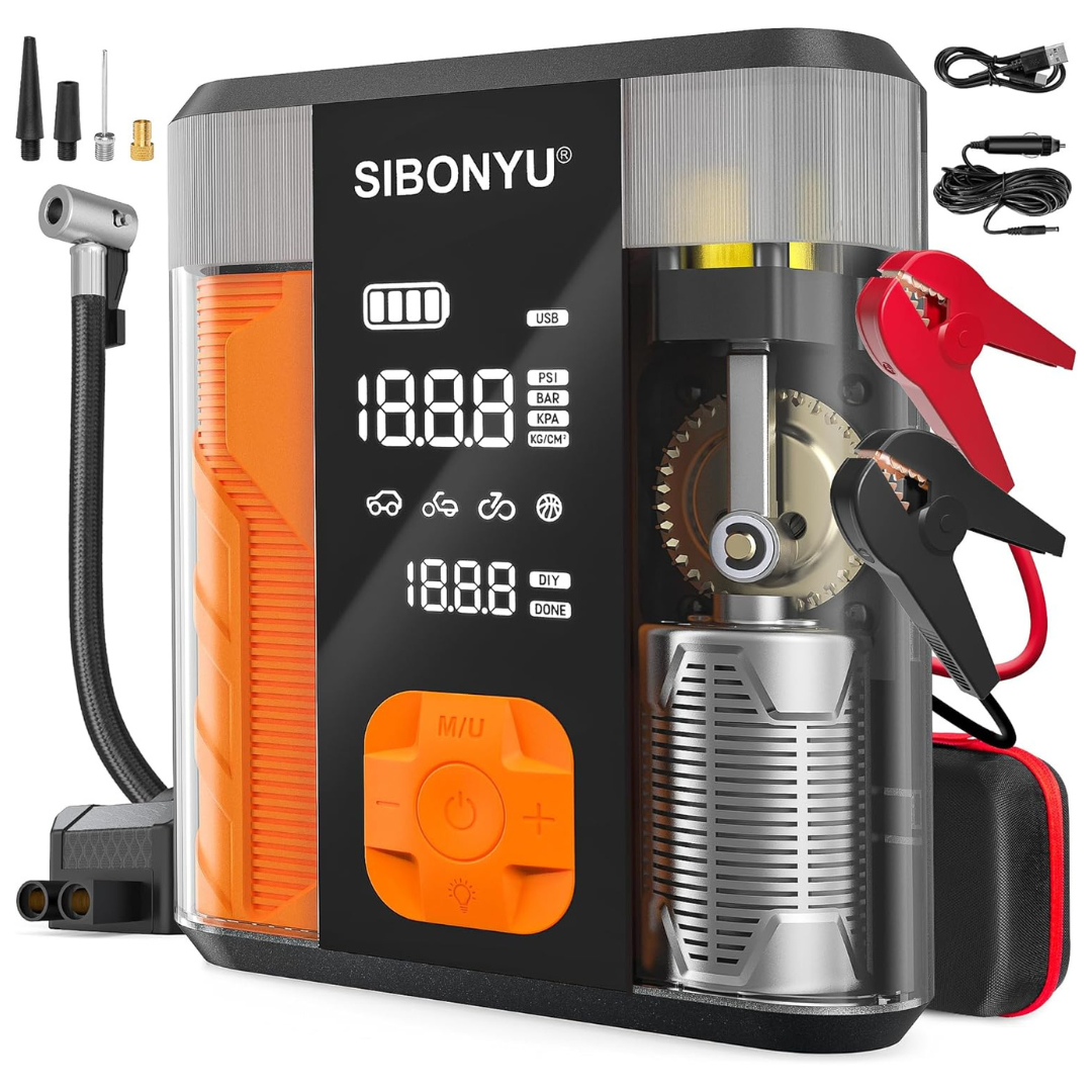 150PSI 2000A Car Battery Jump Starter With Air Compressor