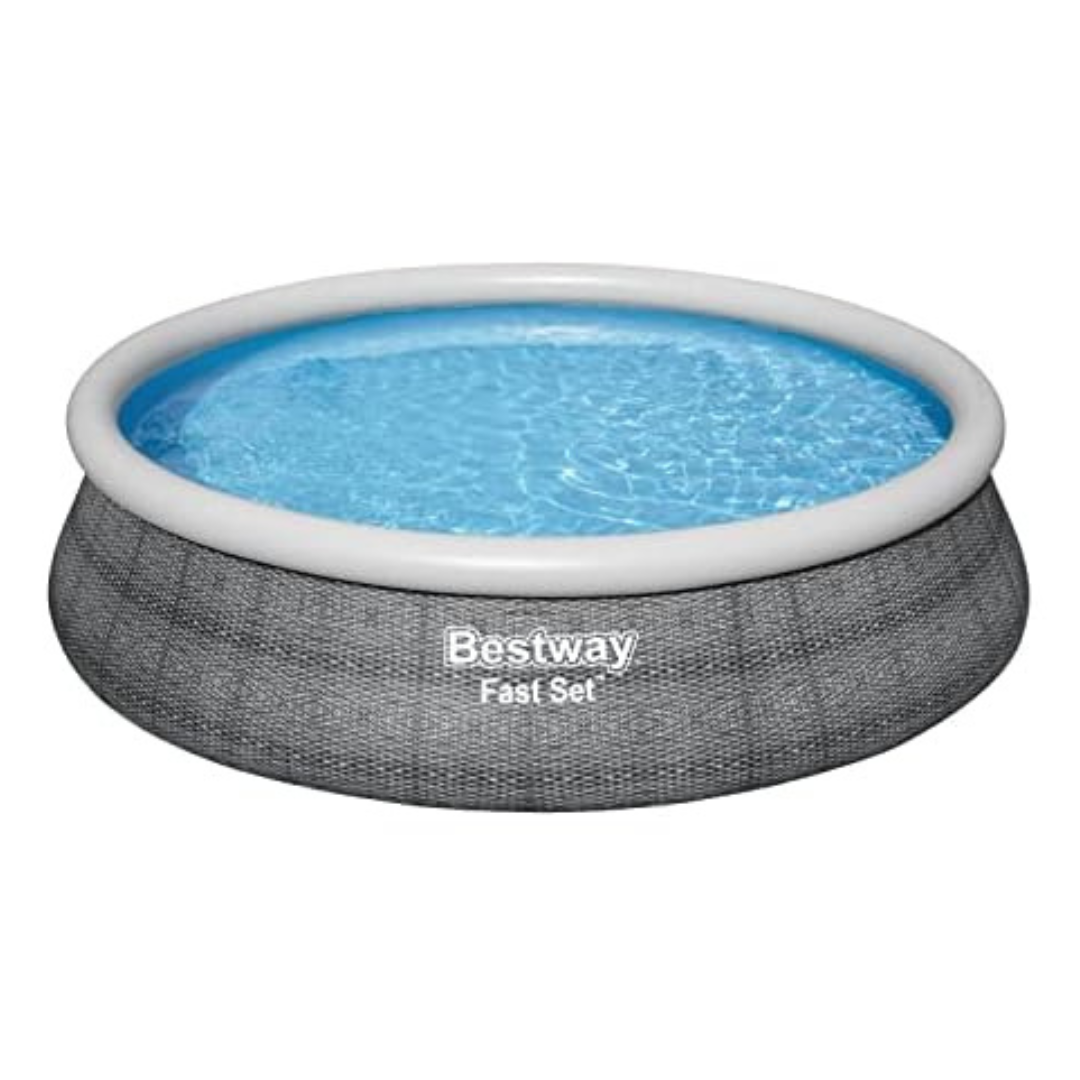 Bestway Fast 15 Foot Round Inflatable Pool Set