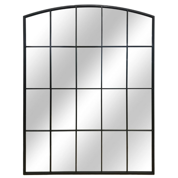 30" x 40" Black Windowpane Wall Mirror