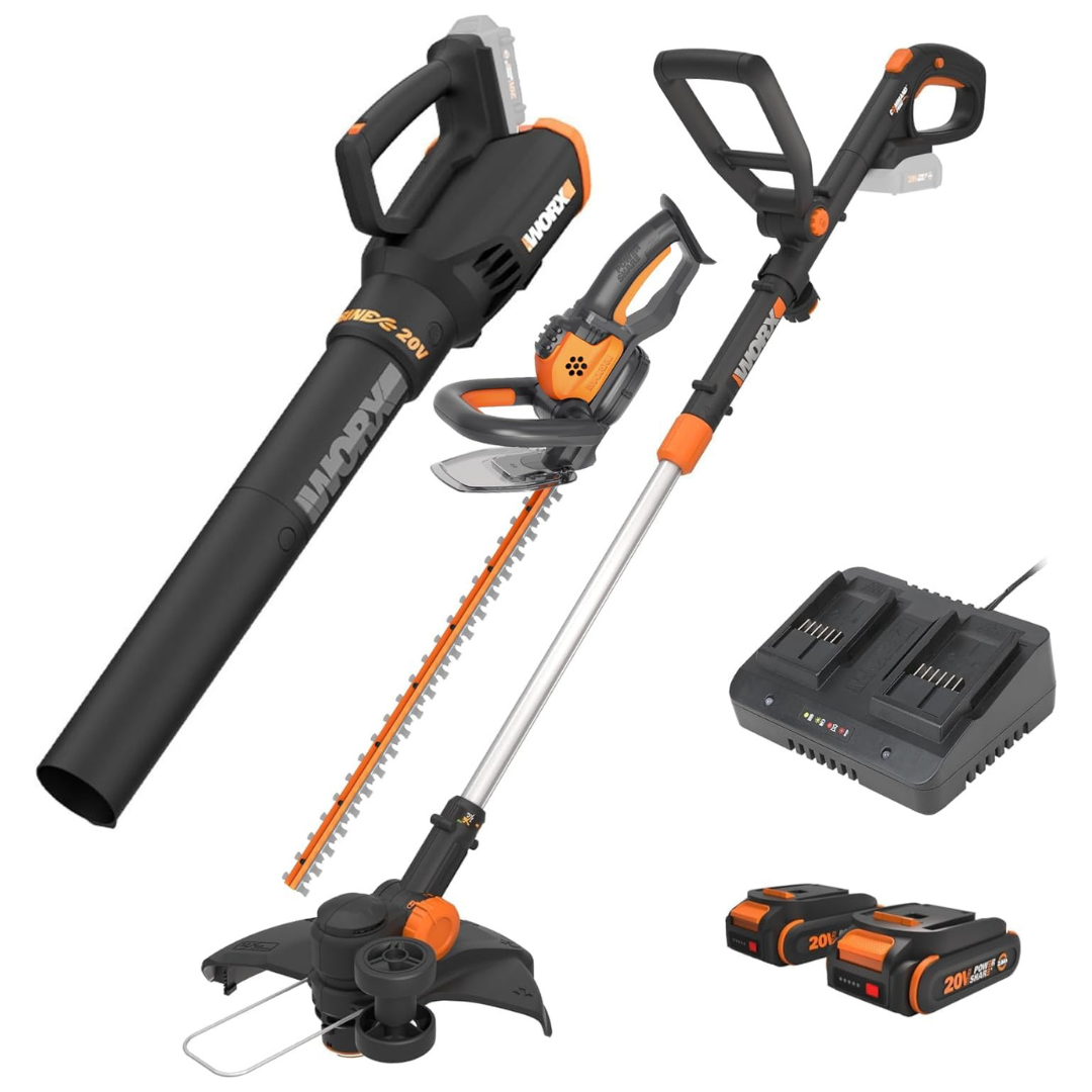 Worx 20V GT 3.0 + Turbine Blower + Hedge Trimmer