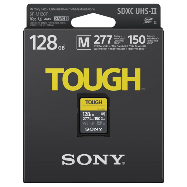 2-Pack Sony SF-M Tough Series UHS-II 128GB SDXC Card