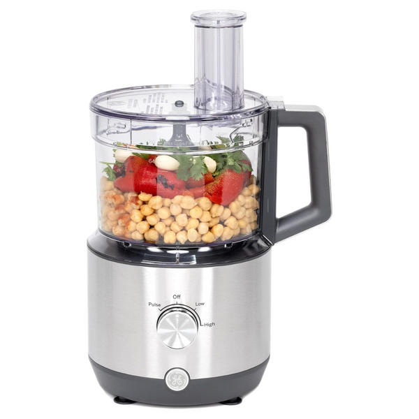 GE 12-Cup Stainless Steel Food Processor W/Accessories (G8P1AASSPSS)