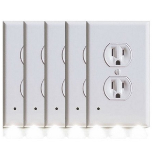 5-Pack Marquee Home Outlet Covers With Built-In LED Night Lights