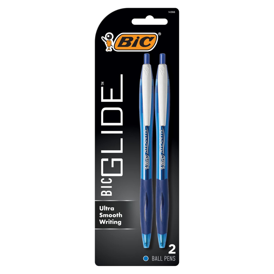 2-Count BIC Atlantis Original Retractable Ball Pen, Medium Point