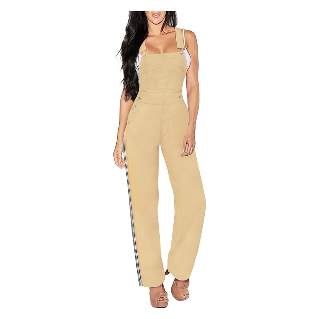 Hybrid & Company Women's Comfortable Stretch Casual Jumpsuit