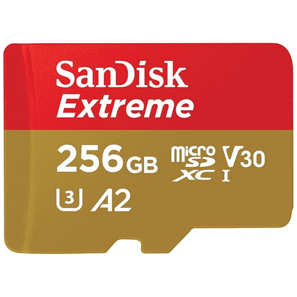 SanDisk 256GB Extreme MicroSDXC UHS-I Memory Card With Adapter