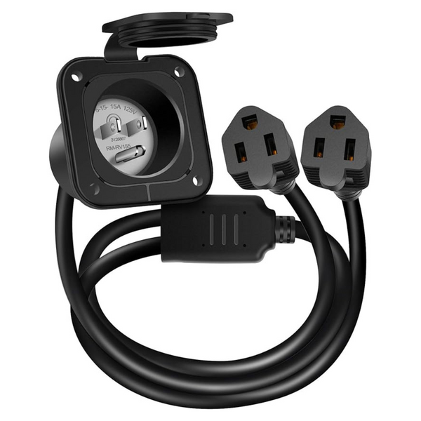 Welluck 15 Amp RV Shore Power Inlet Charger Plug