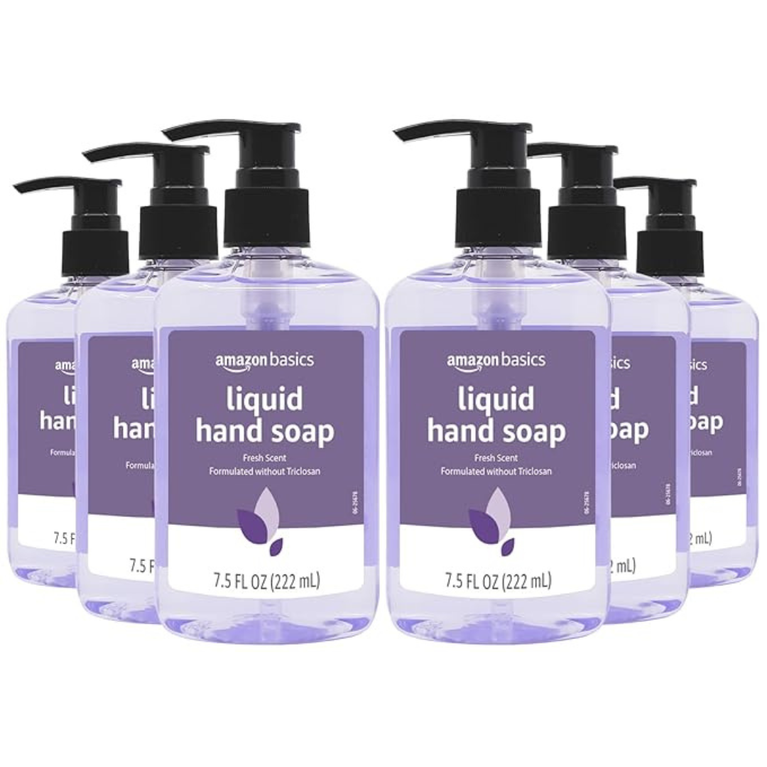 6-Pack Amazon Brand Solimo Original Liquid Hand Soaps