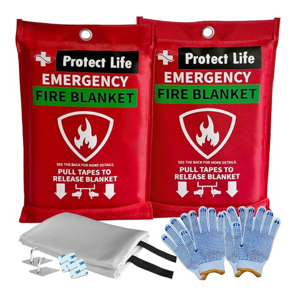 2-Pack Protect Life 40'' x 40'' Saving Fire Blanket