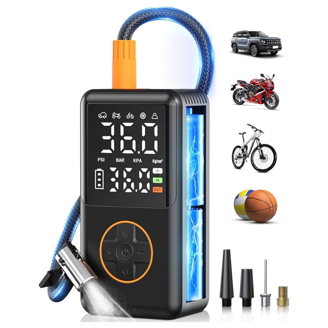 Nuste 150 PSI Cordless Tire Inflator Portable Air Compressor