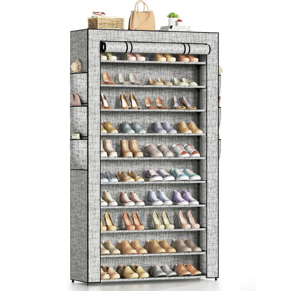 10+1 Tiers Stackable Tall Shoe Rack Organizer