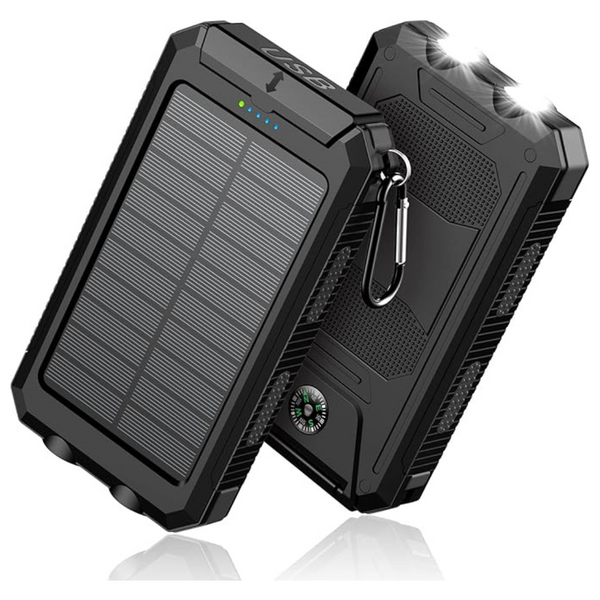 36800mAh Portable Solar Power Bank With Flashlight