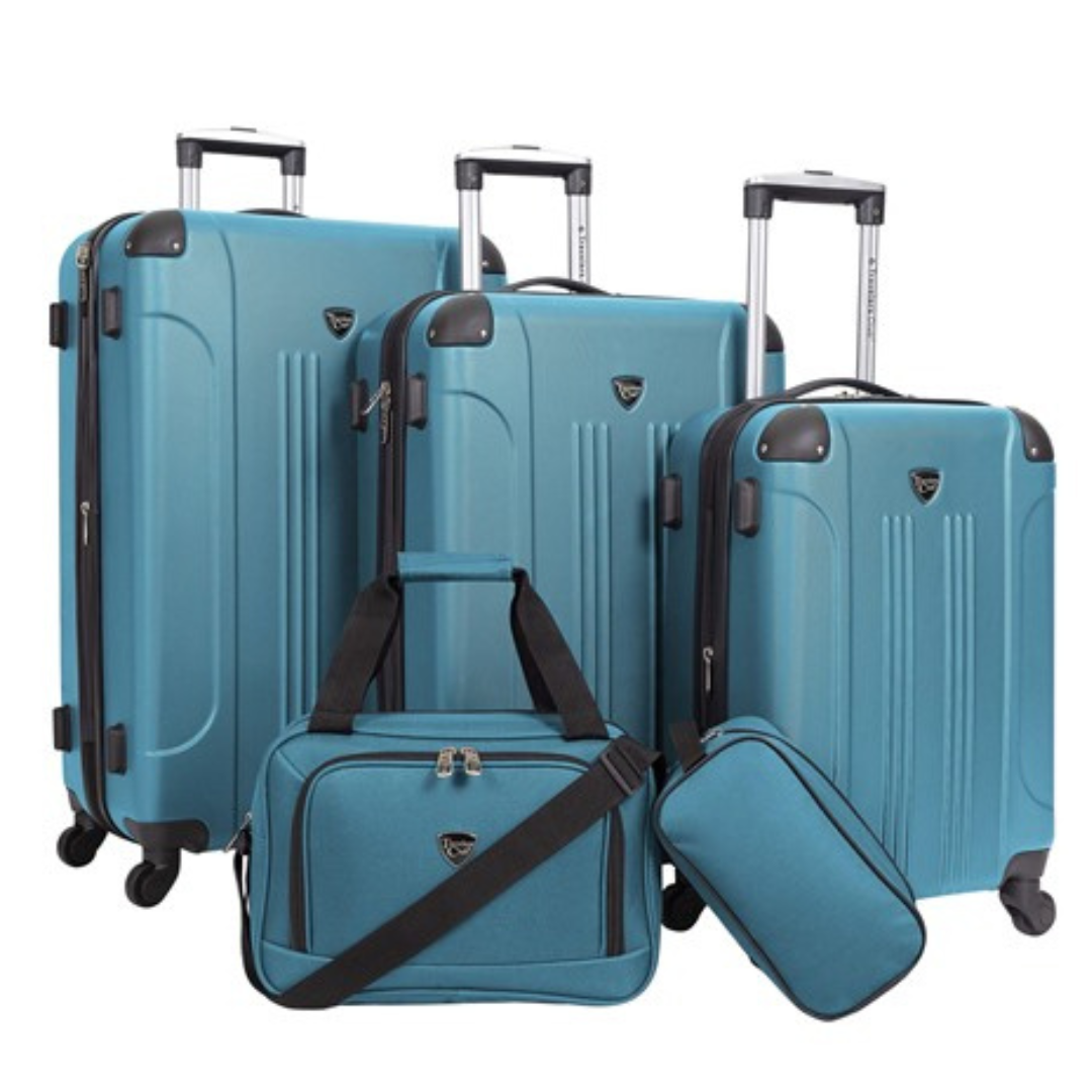 5-Piece Travelers Club Chicago Plus Expandable Hardside Luggage Set