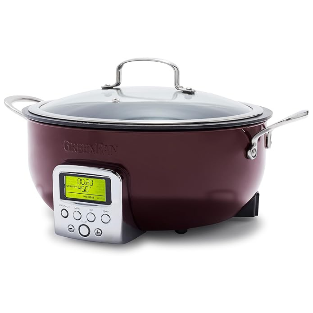 GreenPan Elite Essential Smart Electric 6 Quart Skillet Pot