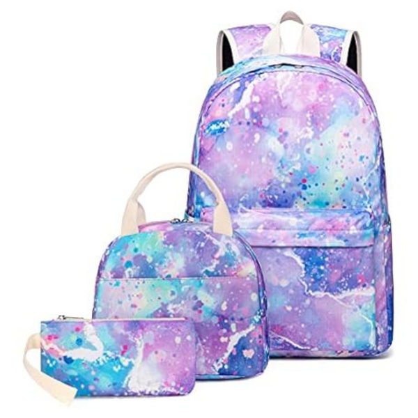 3-Piece Girls & Boys Lightweight School Backpack