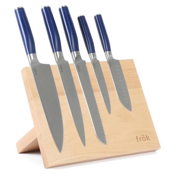 6-Piece Frok German Steel Knife Set With Magnetic Block