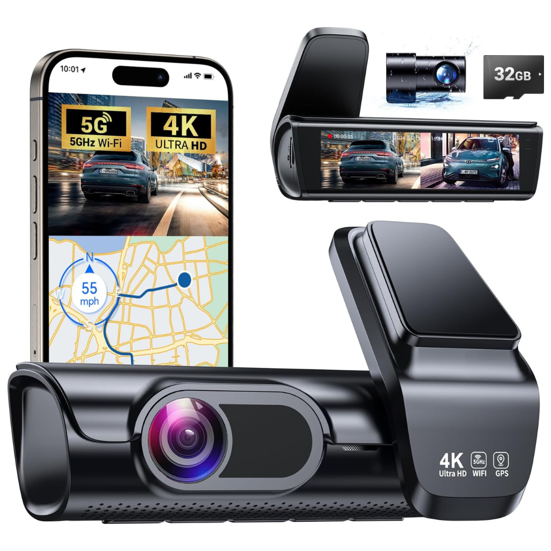 Ovaman K600 4K Front And Rear Dash Cam With Free 32G SD Card