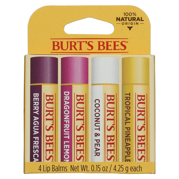 4-Count 0.6 Oz Burts Bees Tropical Assortment Lip Balm