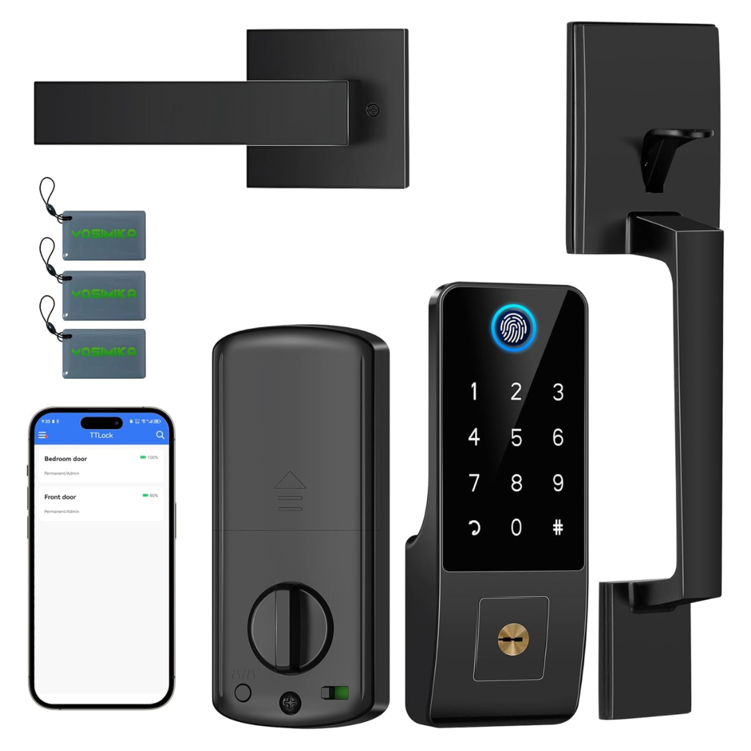 5-in-1 Smart Keyless Entry Door Lock Deadbolt W/ Handle & APP Control