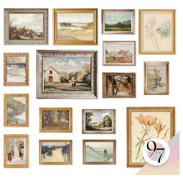 16-Piece s Large 11x14 Vintage Wall Art Prints