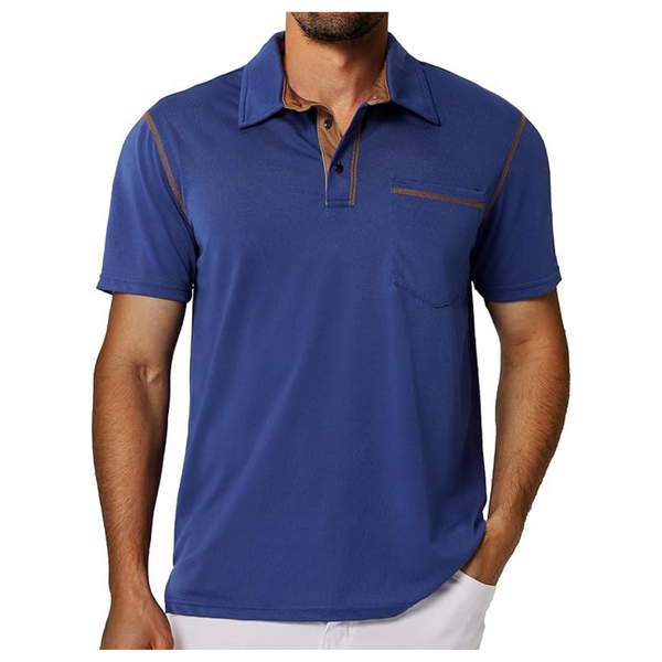 Men's Summer Fashion Short Sleeve Casual Polo Shirts With Pocket