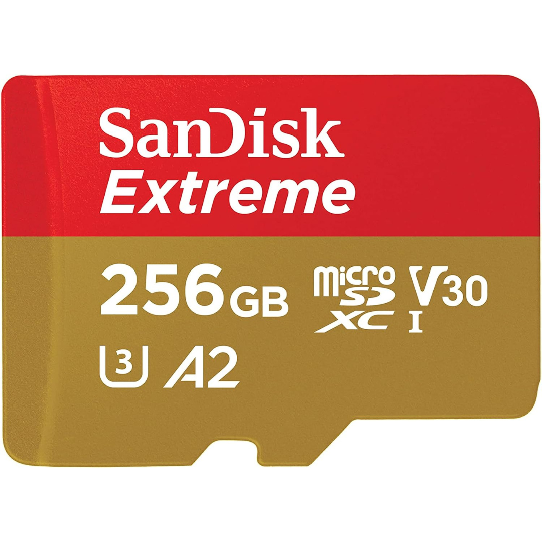 SanDisk 256GB Extreme microSDXC UHS-I Memory Card With Adapter