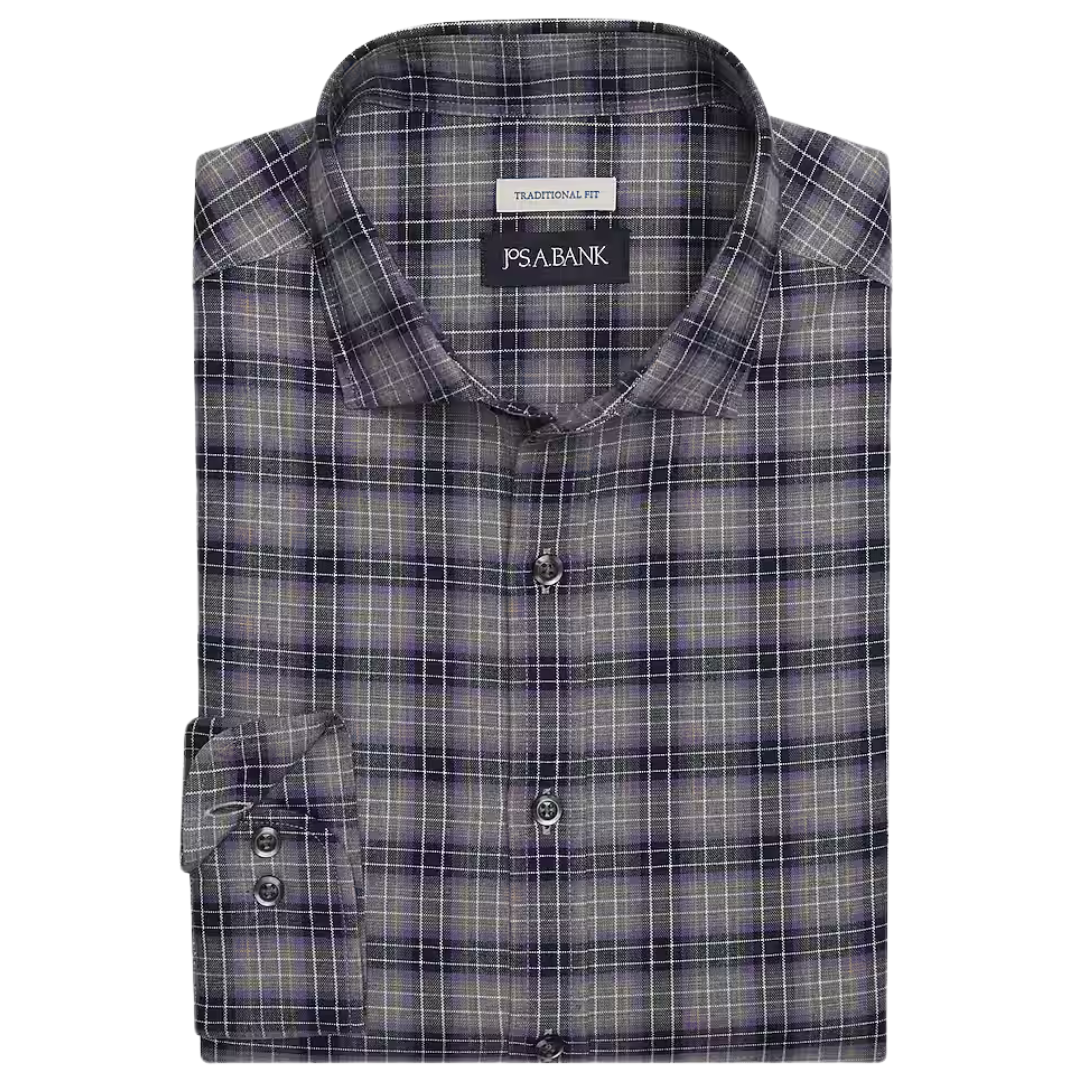 Jos. A Bank Lux Flannel Traditional Fit Long Sleeve Sportshirt