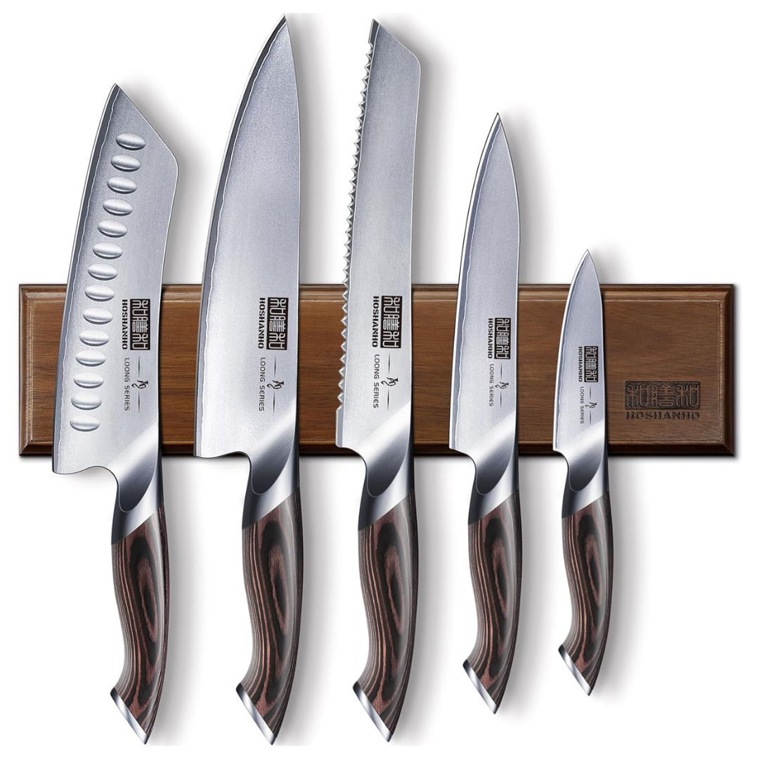 6-Piece Japanese German High Carbon Steel Kitchen Knife Set