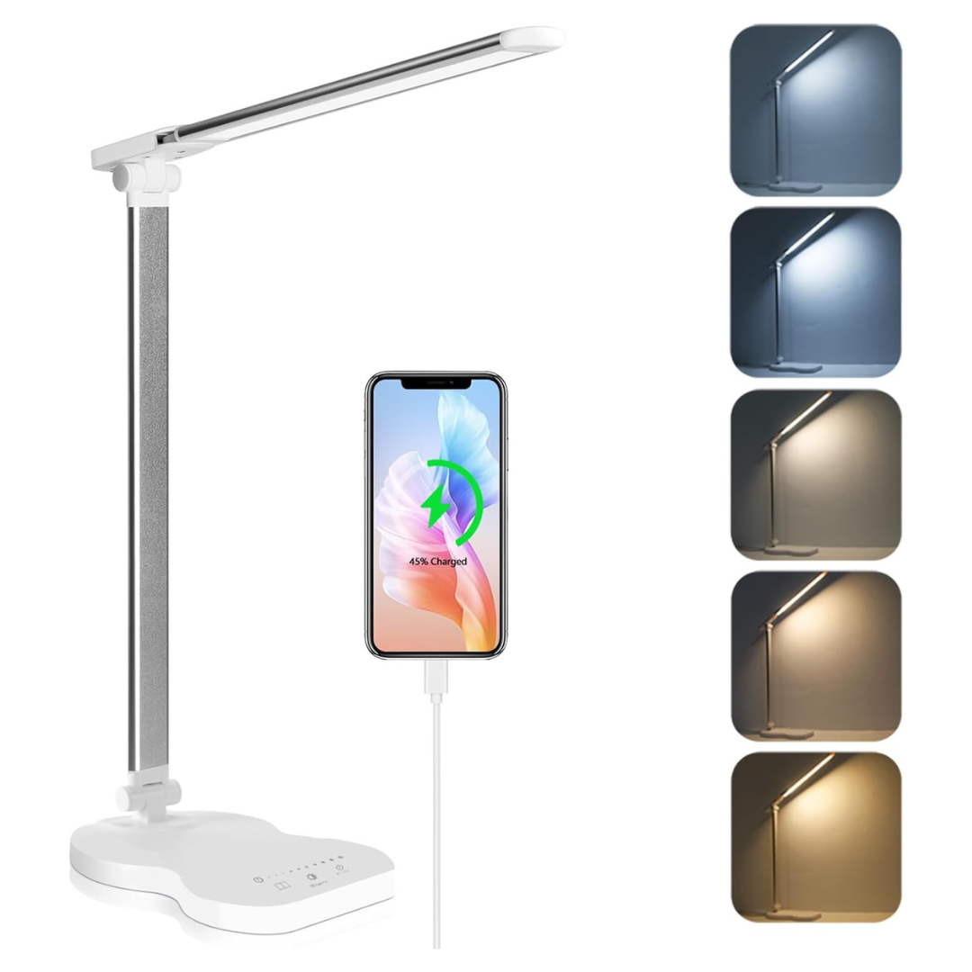 LED Desk Lamp With USB Charging Port